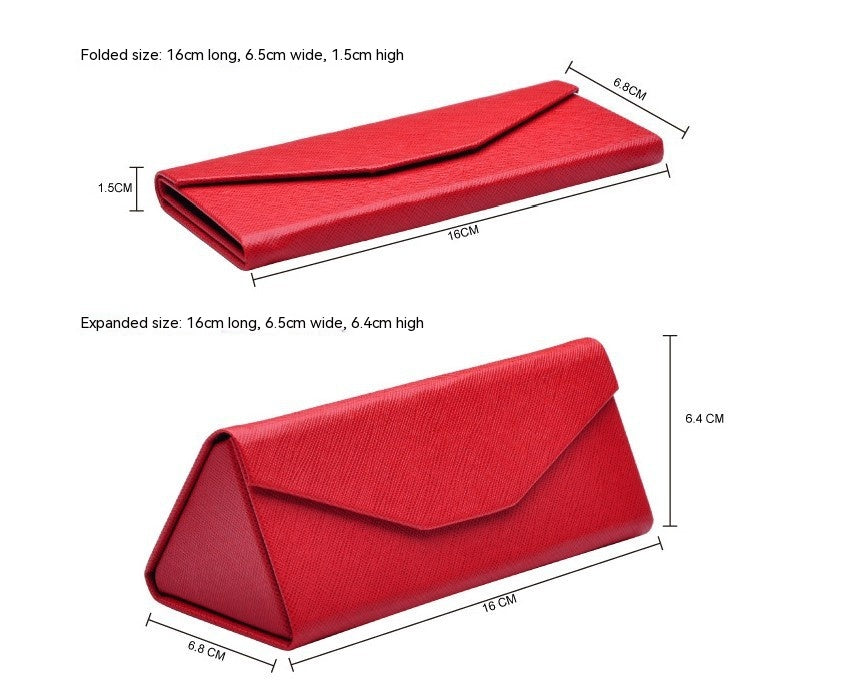 Handgemaakte opvouwbare brillenkoker Chloé - Rood