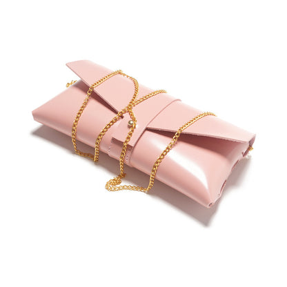 Leren Brillenkoker met koord Giselle - Roze