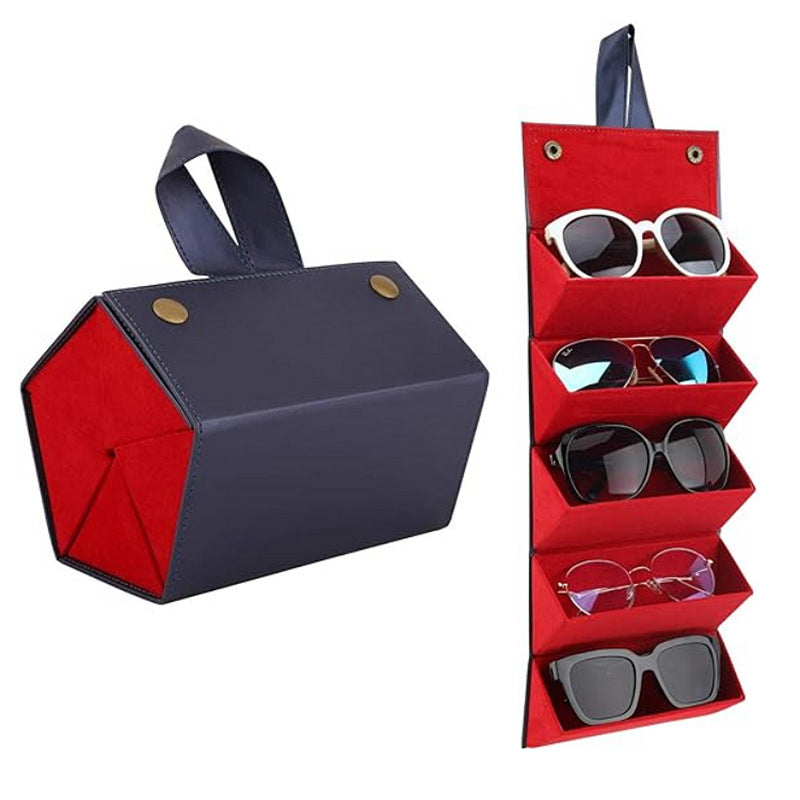 Opvouwbare Brillendoos Amélie - Staal blauw