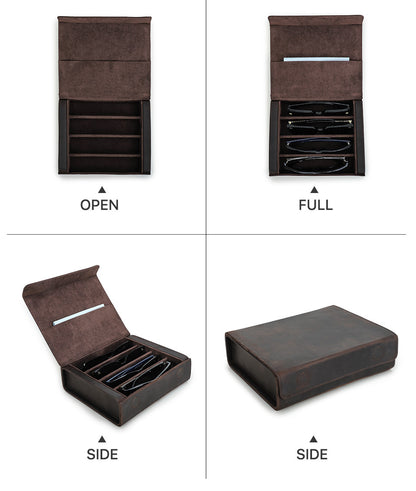 Leren Handgemaakte Brillendoos Laurent - Bruin