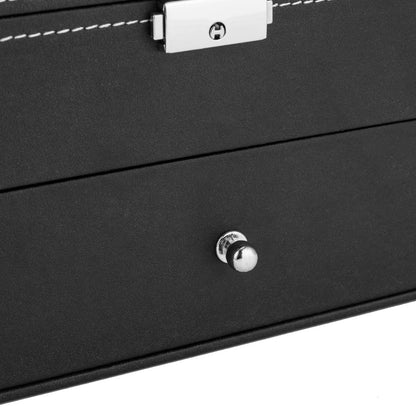 Dubbele Brillendoos Charles - Zwart Beige