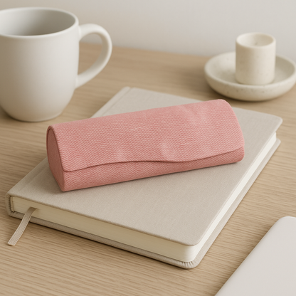 Leren brillenkoker Jolie - Roze