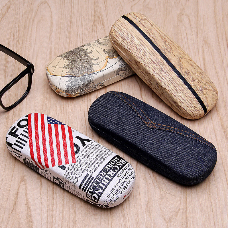 Print Brillenkoker Jules - Gebroken Zwart