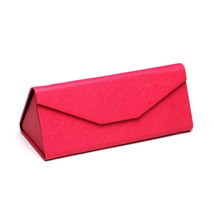 Handgemaakte opvouwbare brillenkoker Chloé - Roze Rood