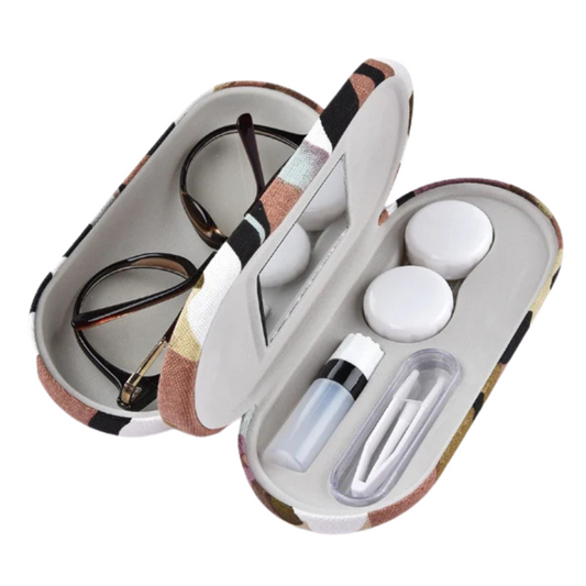 Camouflage brillenkoker met Opbergruimte Roxane - Wit