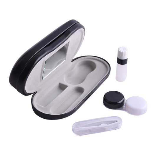 Dubbele laag brillenkoker met opbergruimte Clara - Zwart