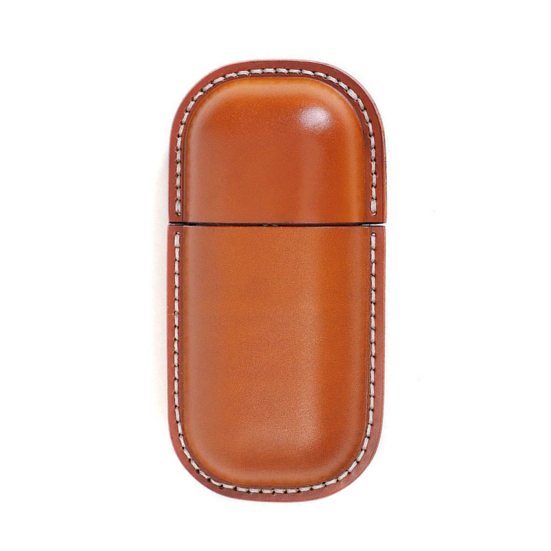 Handgemaakte Leren Brillenkoker Bastien - Bruin