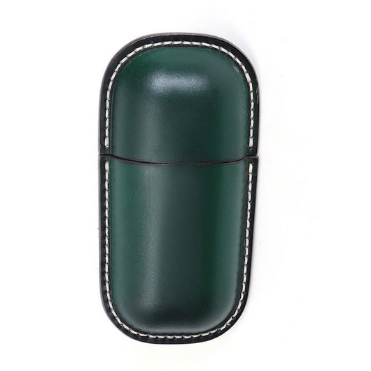Handgemaakte Leren Brillenkoker Bastien - Groen