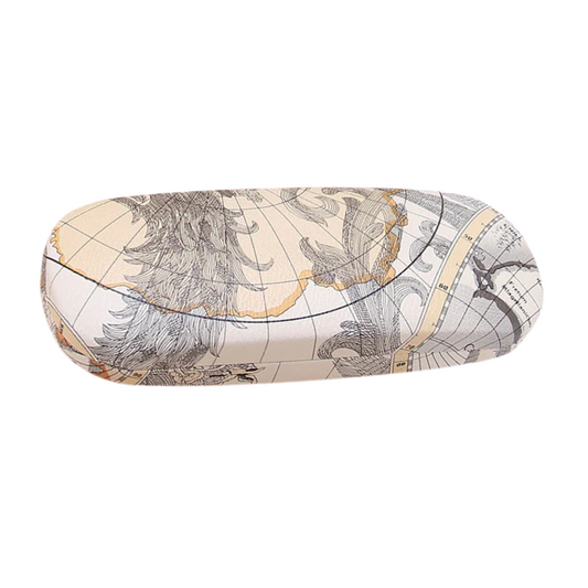 Print Brillenkoker Jules - Wereldmap